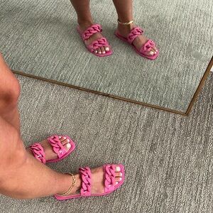 NIB JLO Jennifer Lopez Trecha Sandal Blossom Pink Women's Size 6